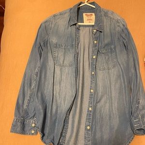 Basic denim button down shirt